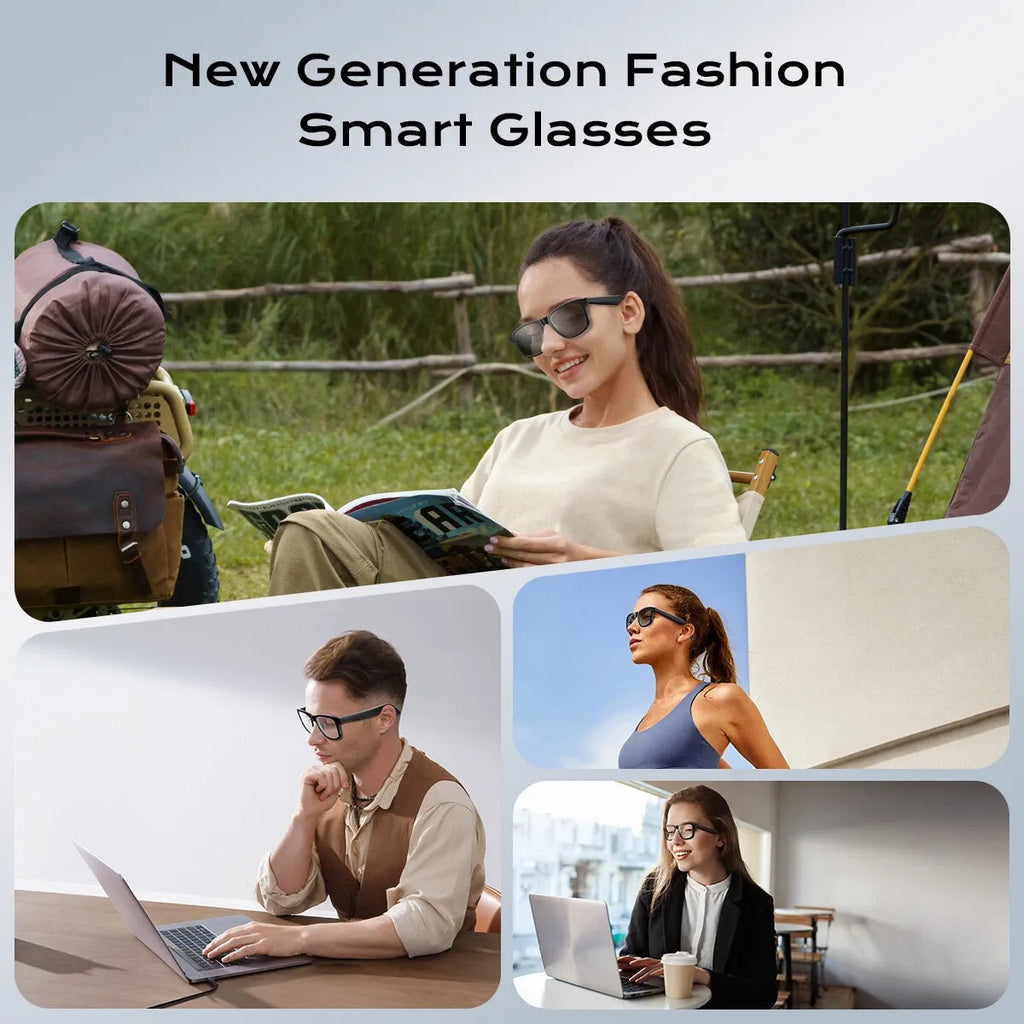 🥇Smart Glasses Photochromic Lenses Bluetooth Call Glasses Audio Eyewear Headset