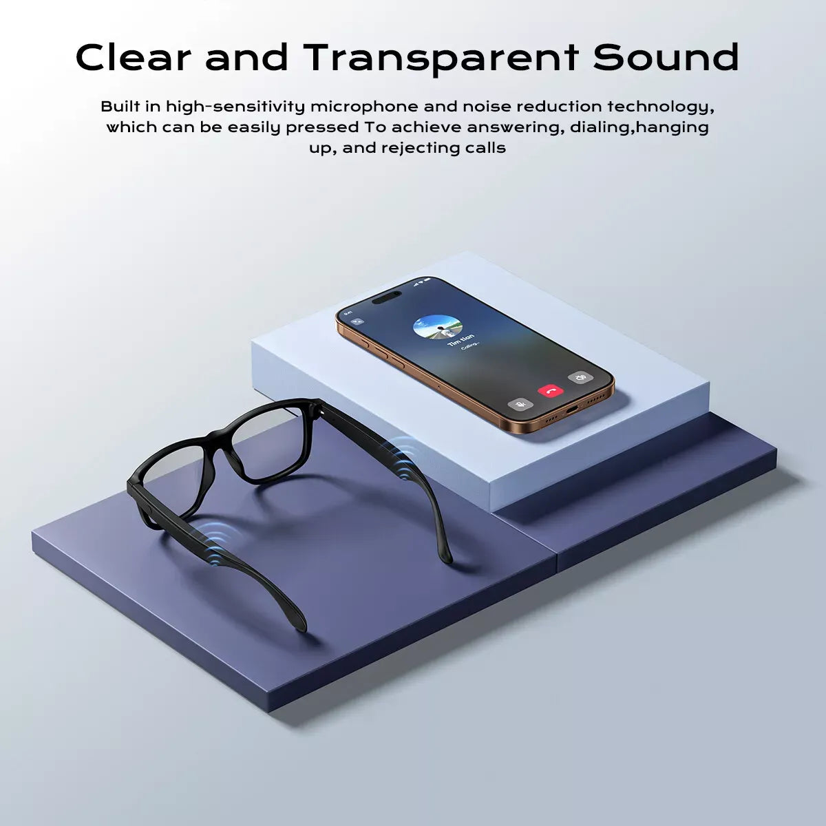 🥇Smart Glasses Photochromic Lenses Bluetooth Call Glasses Audio Eyewear Headset