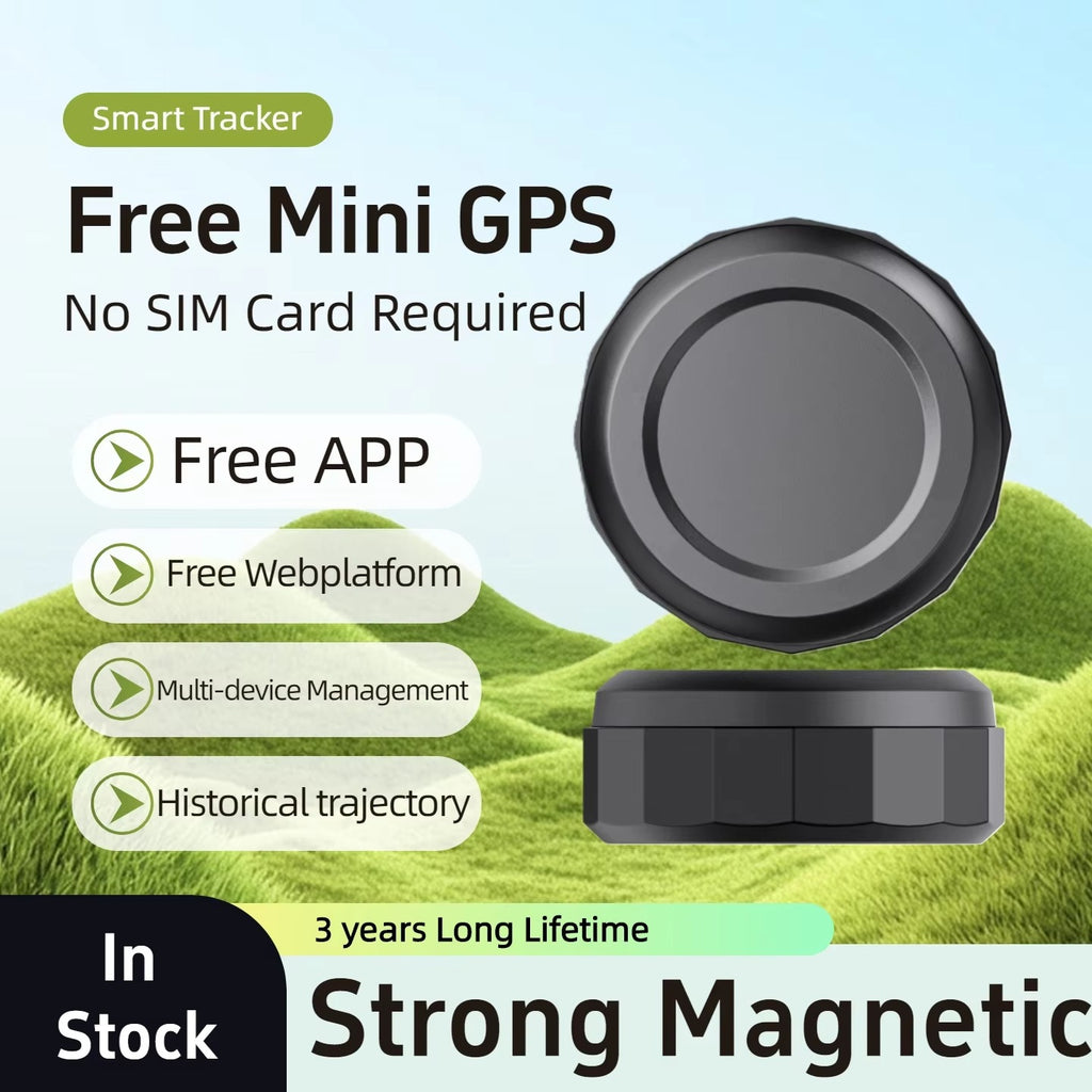 GPS Tracker for Vehicles - Car Tracker Device Hidden for Vehicles, Real-Time Mini Tracker Device for Vehicles, No Monthly Fee Subscription No SIM Card Required(Available for Android and iOS) (Black)