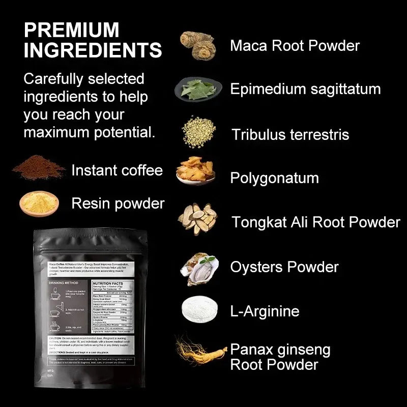 Maca Boost Coffee with Horny Goat Weed and Tongkat Ali